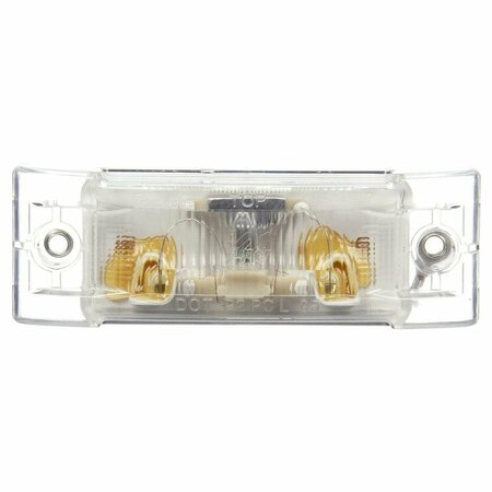 TRUCK-LITE Super 21, Incandescent, 1 Bulb, License Light, Rectangular, Clear 2 Screw Bracket Mount, Super 21 21204C